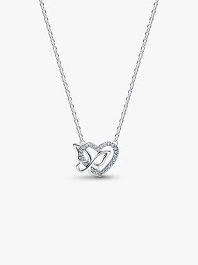 Pandora Entwined Heart & Butterfly Pendant Necklace